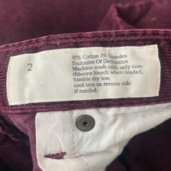 Plum corduroy pants - Picture 3 of 4
